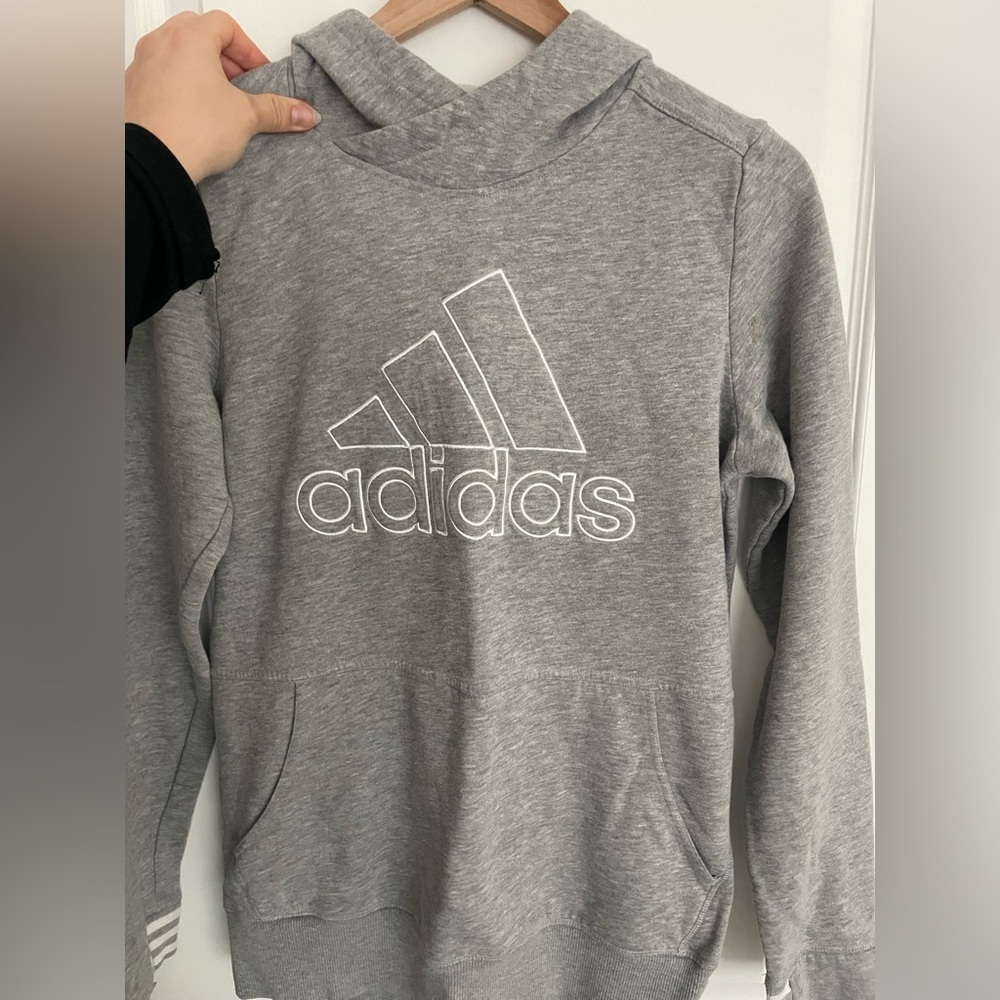 Grey Adidas Hoodie Sweater
